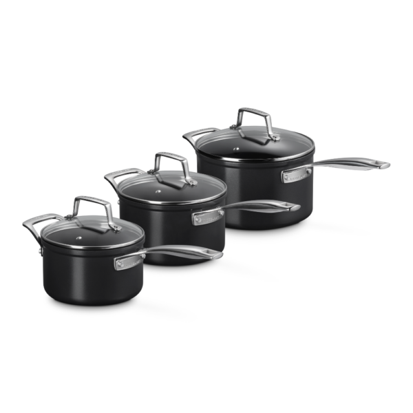 Le Creuset Essential Non-Stick Ceramic 3-Piece Saucepan Set