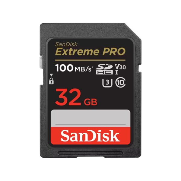 Sandisk Extreme Pro Sdhc Sdxxo 32GB U3 C10 V30 Uhs-i 100MB/S R 90MB/S W 4X6 Lifetime Limited