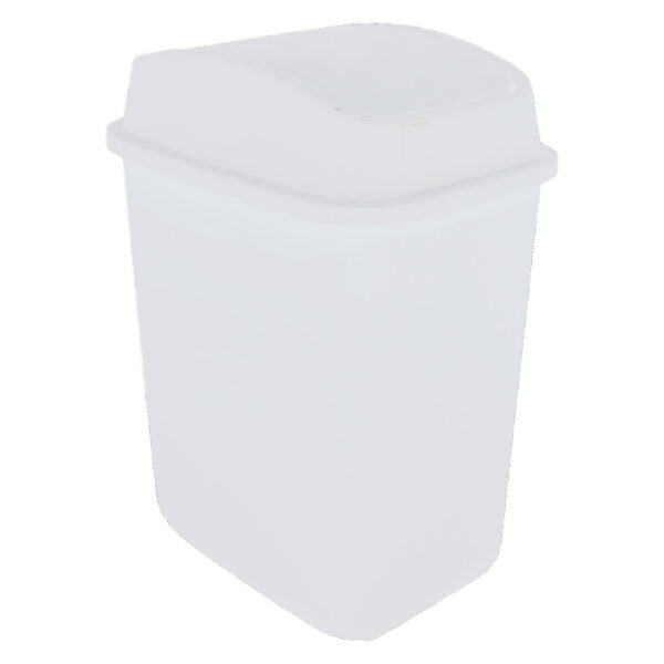 Taurus Flip Lid Rubbish Bin White 15L