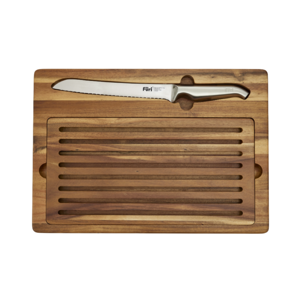 Füri Double Serrated Bread Knife & Cutting Board 2 Piece