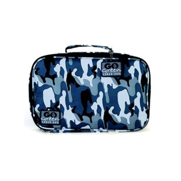 Go Green Lunch Box Blue Camo Case Set