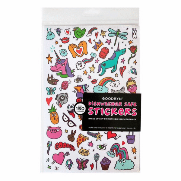 Goodbyn Dishwasher Safe Stickers Rainbow Unicorn