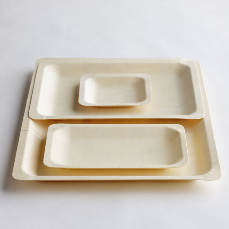 Green Bean Poplar Plate Pack of 10 (3 Sizes)