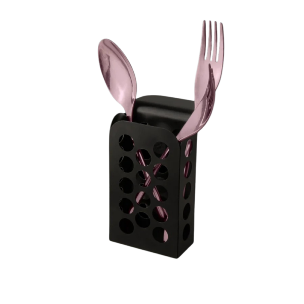 Magisso Happy Sinks Cutlery Caddy Black Stainless Steel