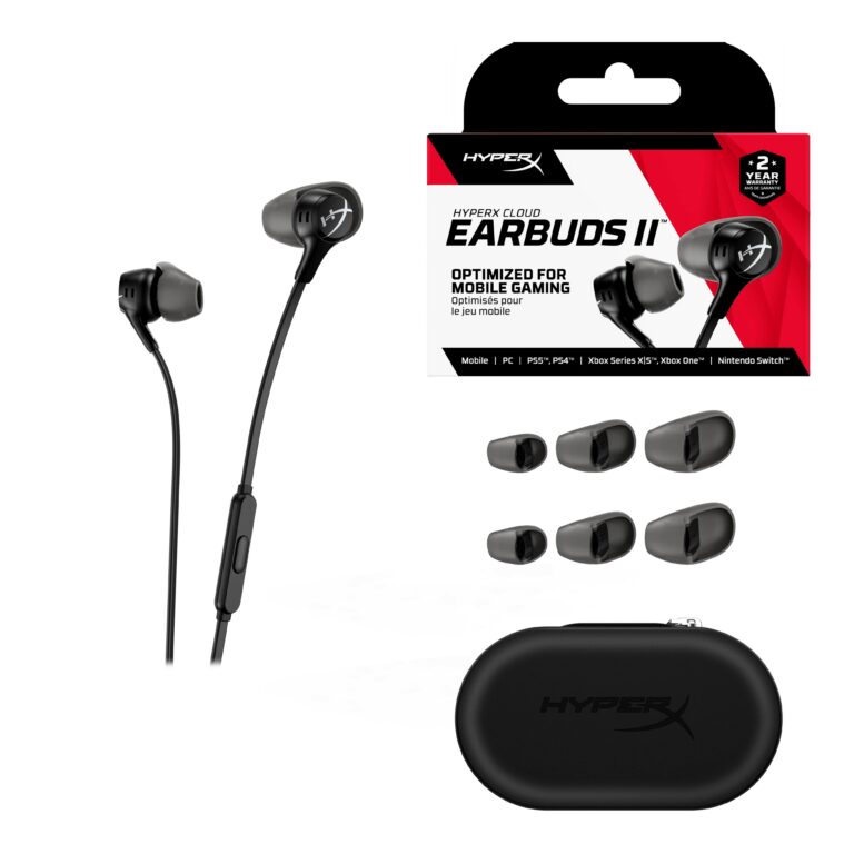 HYPERX CLOUD EARBUDS II BLACK GAMING EARBUDS with MIC