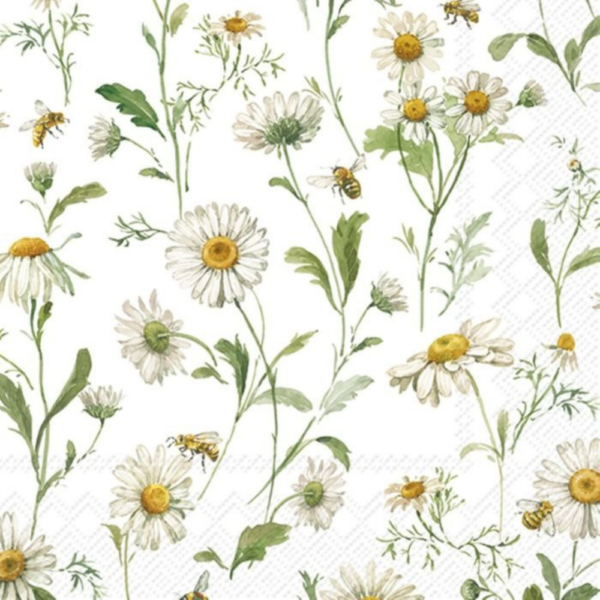 IHR Lunch Napkin Daisies