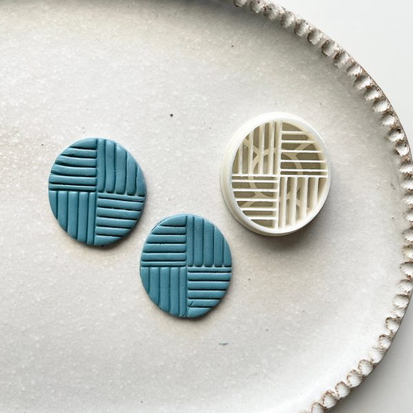 Patchwork Oval Polymer Clay Shape Cutter for Earring Molds