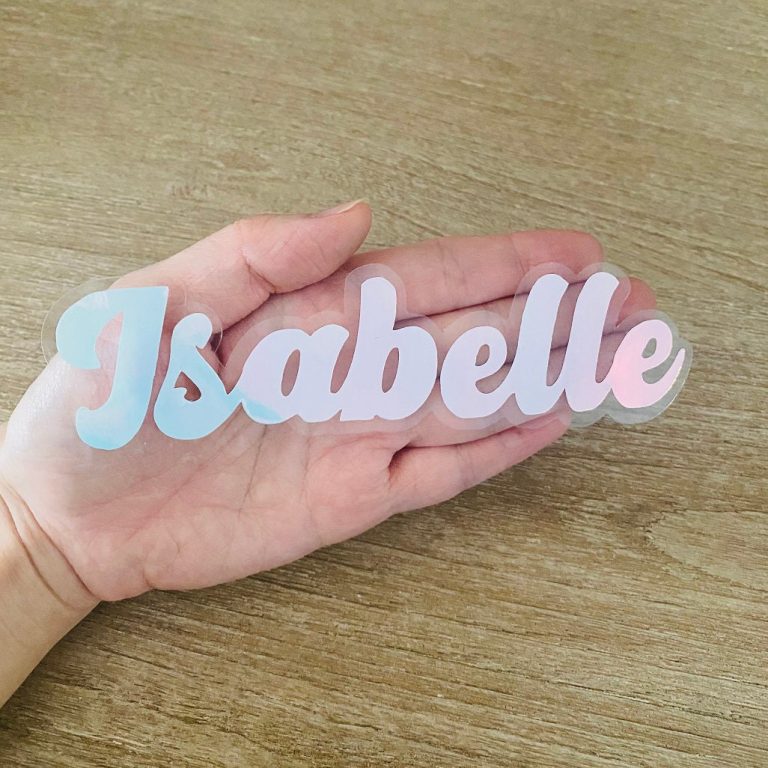 Custom Personalised Holographic Name Sticker