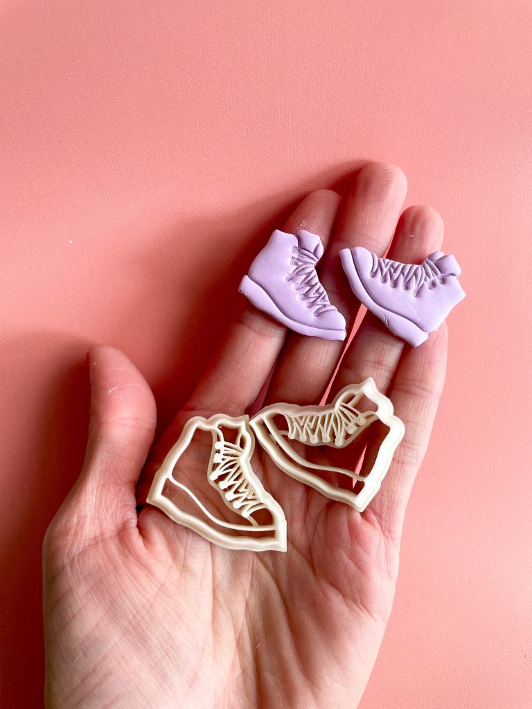 Set of 2 Hiking Boots Shape Cutters for Polymer Clay
