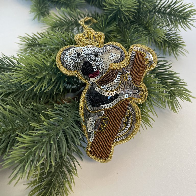 Beaded Koala Christmas Ornament for Festive Decor
