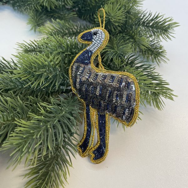 Australian Emu Sequin Christmas Ornament Decoration