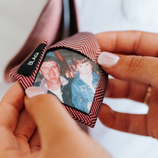 Custom Photo Iron-On Tie Patch for Special Occasions
