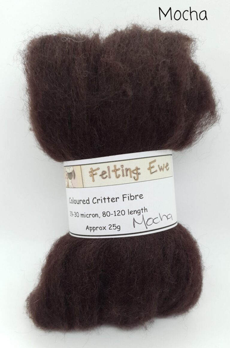Mocha Corriedale Wool Fibre for Needle Felting