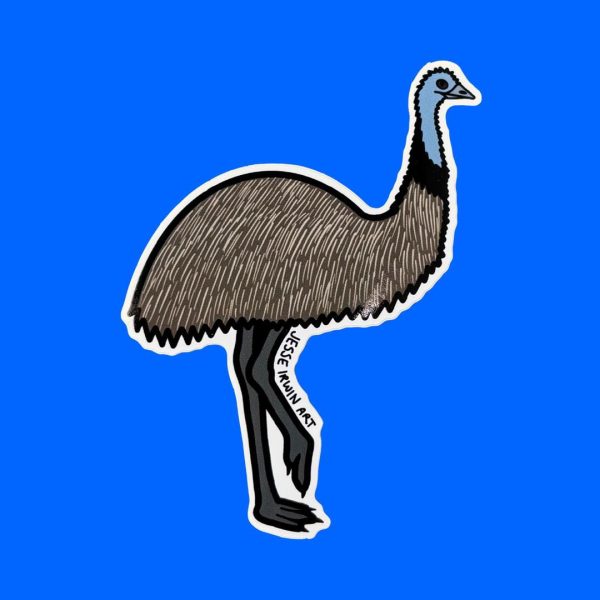 High-Quality Vinyl Emu Sticker