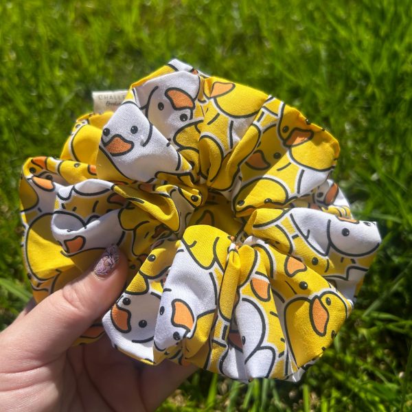 Large Rubber Duckie Scrunchie for Hair
