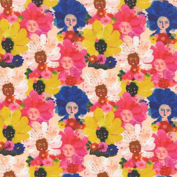 Playful Pink Floral Quilting Fabric 46x112cm