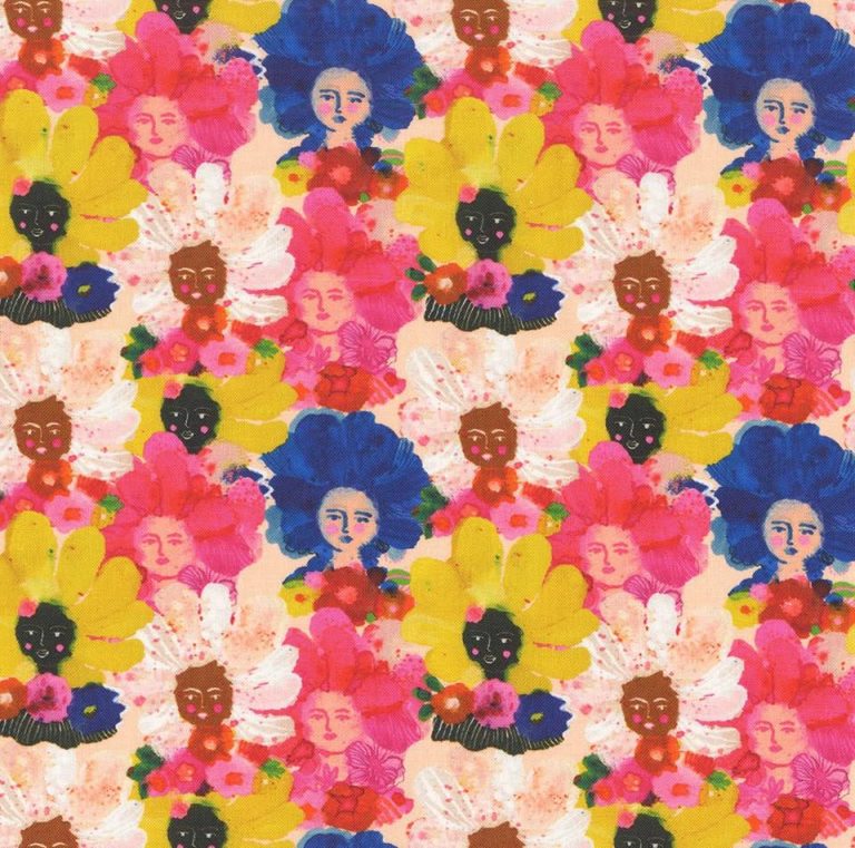 Playful Pink Floral Quilting Fabric 46x112cm