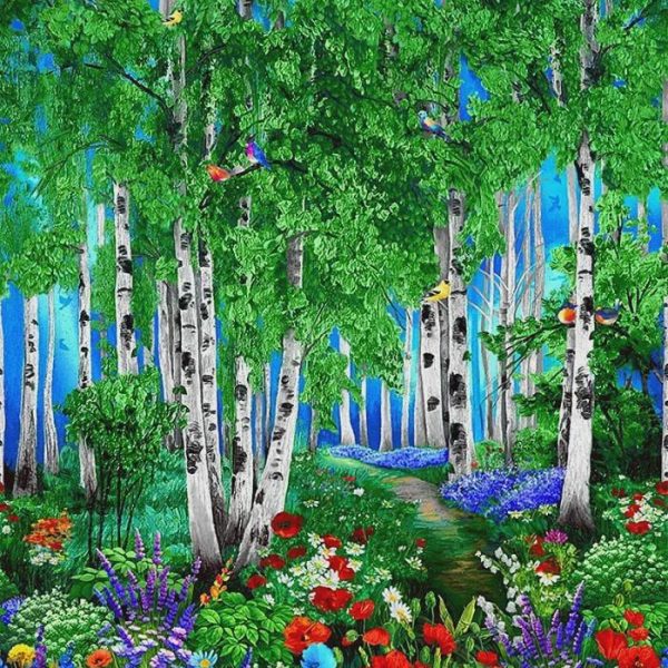 Forest Bloom Collection Birdwood Panel by Chong-A Hwang