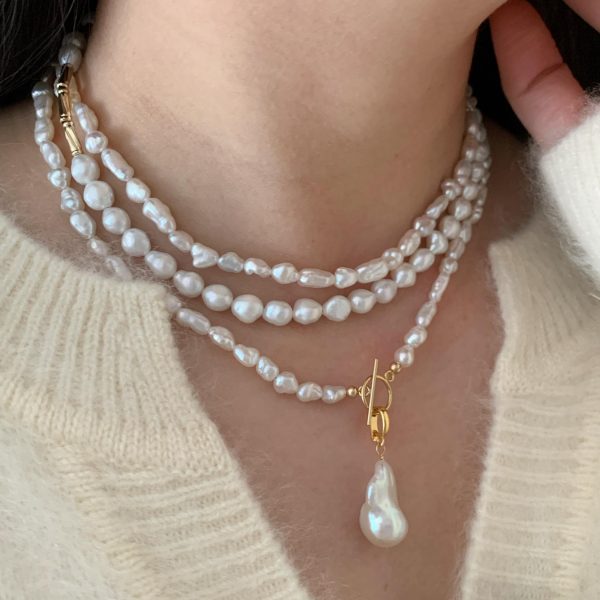 Convertible Double Layer Freshwater Pearl Necklace