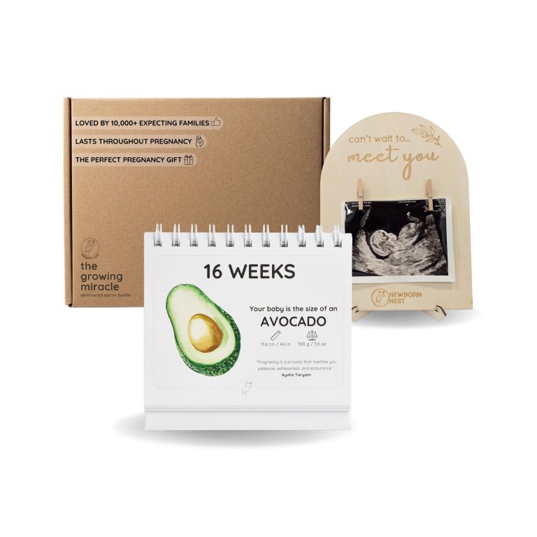 Pregnancy Gift Set with Calendar and Ultrasound Frame
