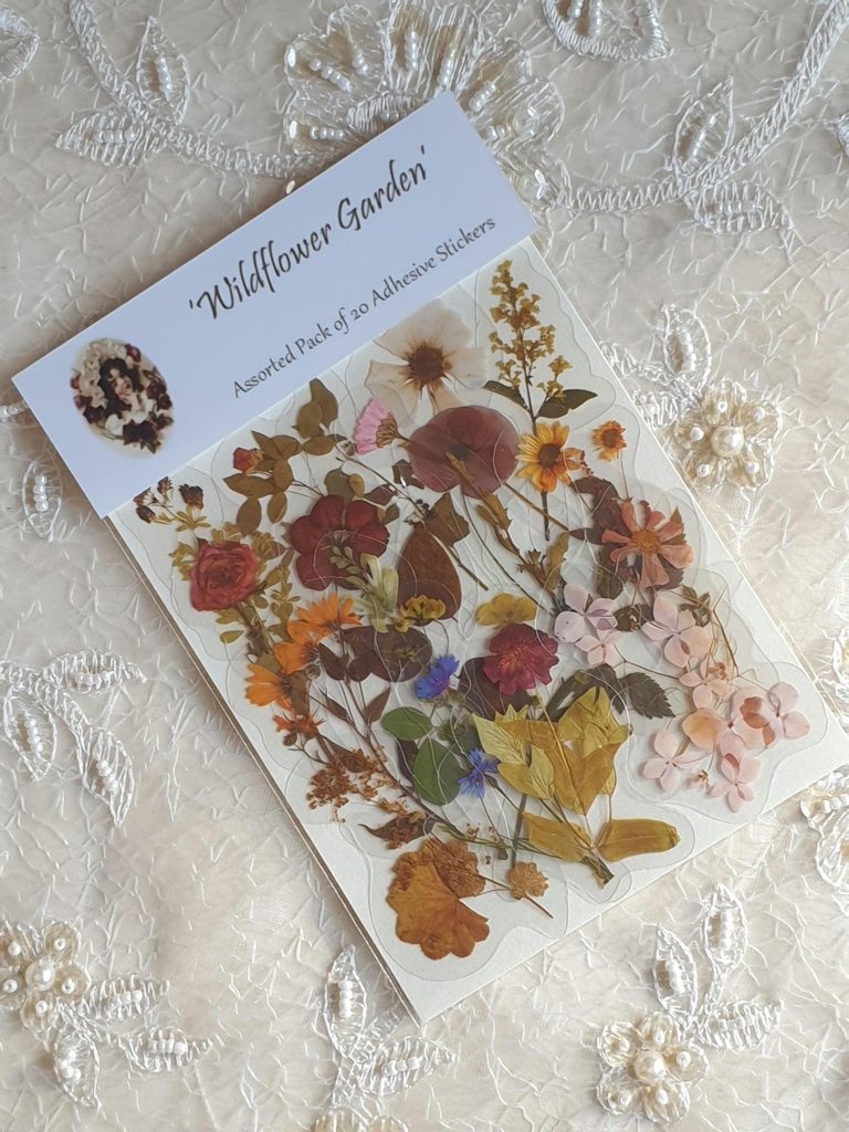 Pack of 20 Vintage Floral Stickers for Journals