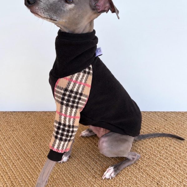 Plaid Polar Fleece Suit for Italian Greyhounds