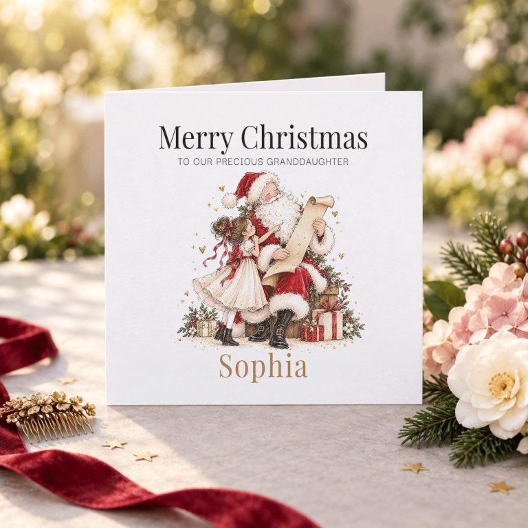 Personalized Christmas Card for Granddaughter