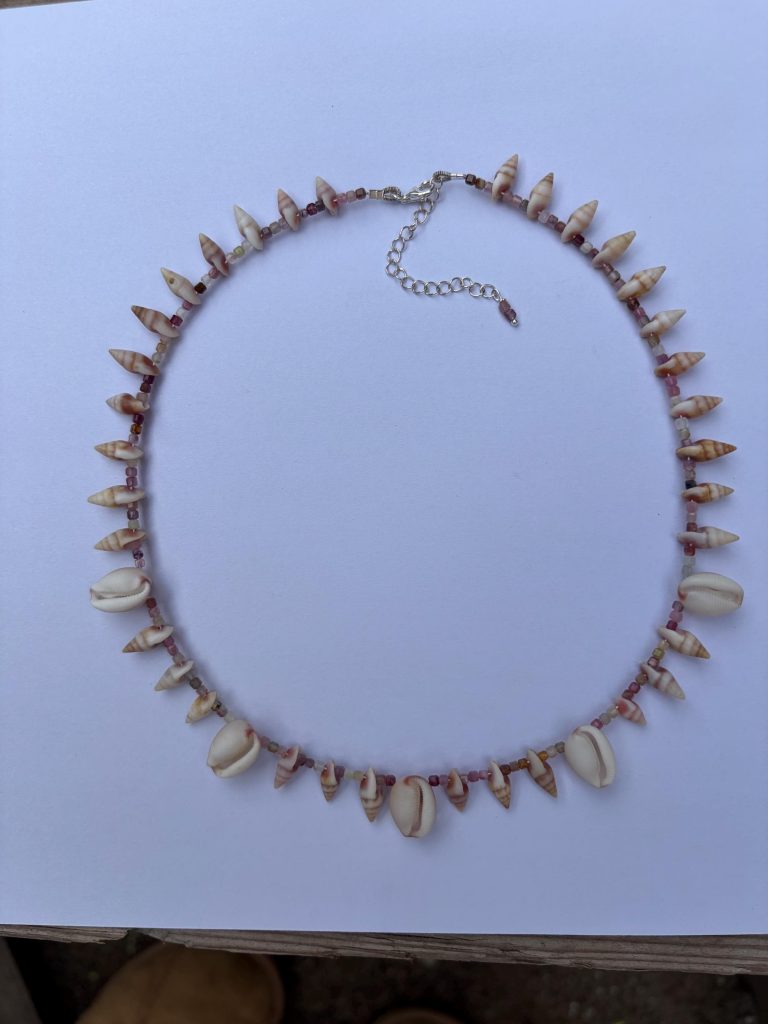 Tourmaline and mini necklace shell sea #1
