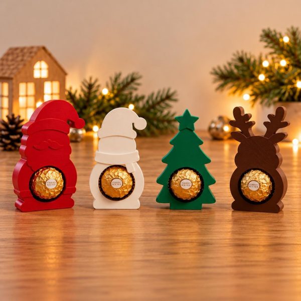 3D Printed Christmas Chocolate Holders in Various Designs