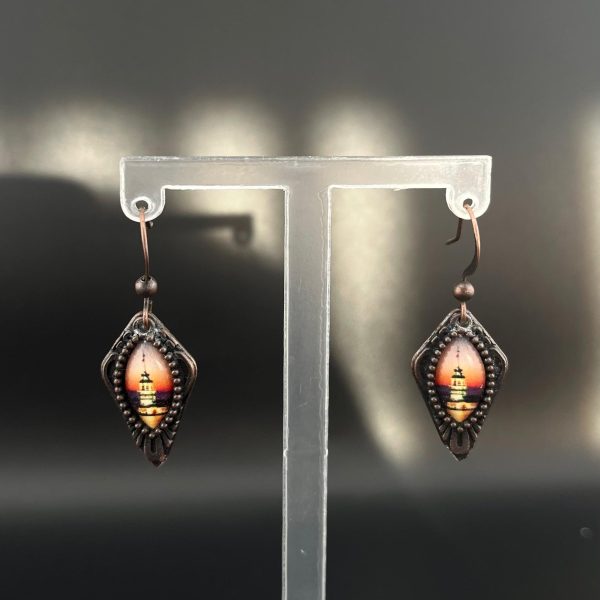 Handmade Brown Turkey Spoon Earrings