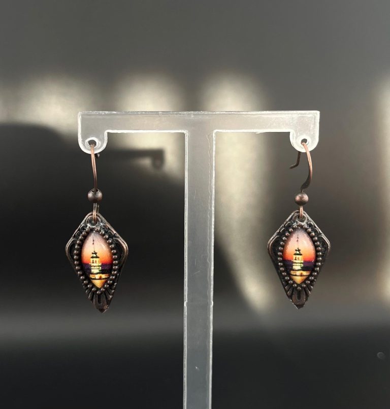 Handmade Brown Turkey Spoon Earrings