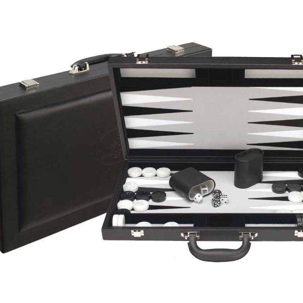 Dal Rossi Backgammon 18″ PU Leather Black