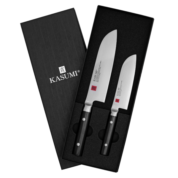 Kasumi Damascus 2 Piece Santoku Knife Set