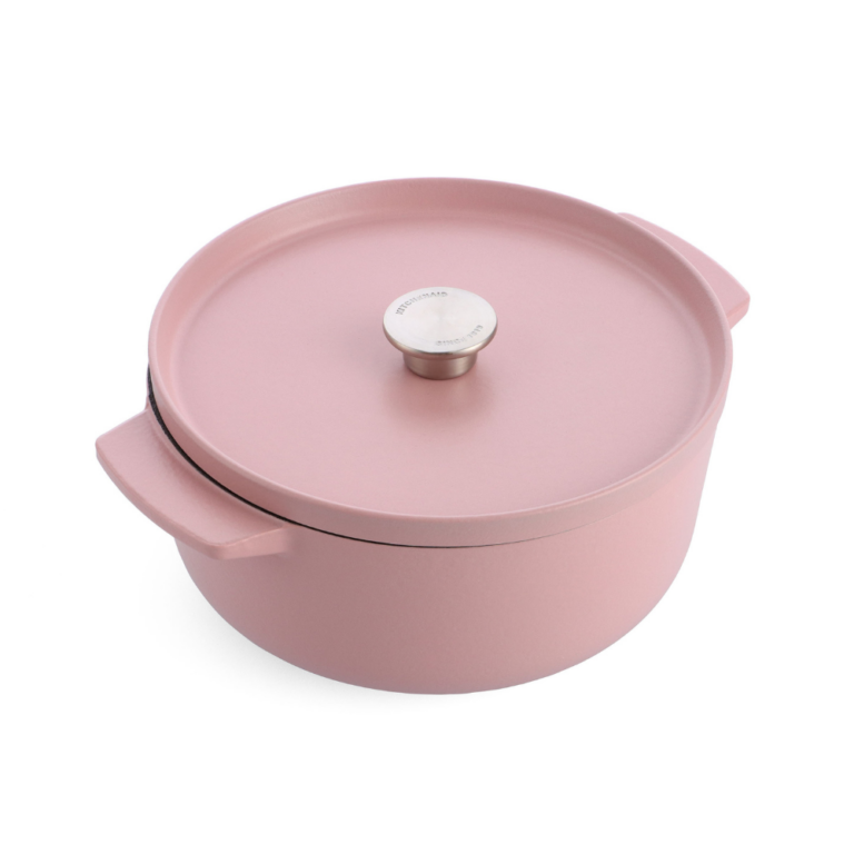KitchenAid Covered Round Casserole 26cm Dried Rose
