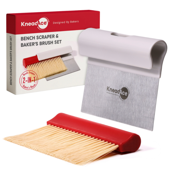 KneadAce Bench Scraper and Baker’s Brush
