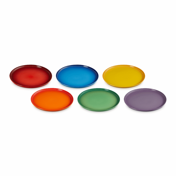 Le Creuset Coupe Rainbow Dinner Plate Set of 6
