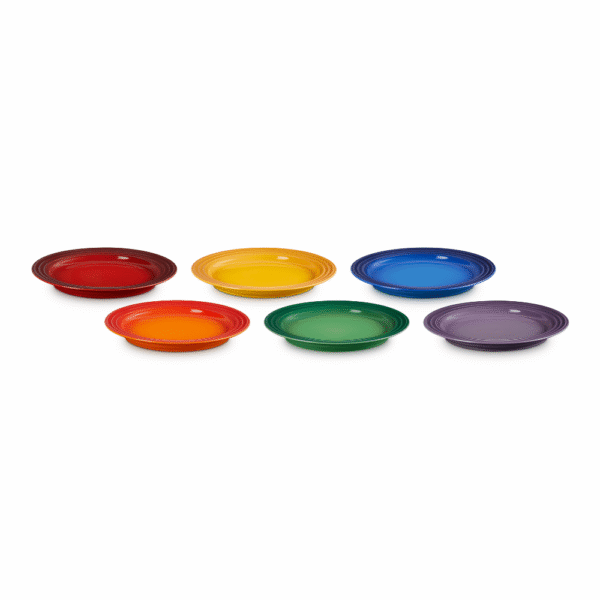 Le Creuset Vancouver Rainbow Salad Plate Set of 6