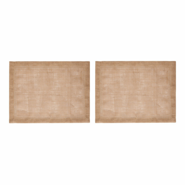 Mikasa Linen Rectangle Hessian 2 Piece Placemat Set