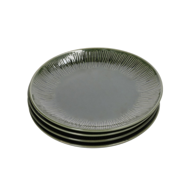Mikasa Jardin Stoneware 4 Piece Side Plate Set 21.5cm Green