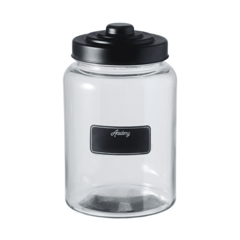 Academy Oversized Jar with Black Lid (2 Sizes)