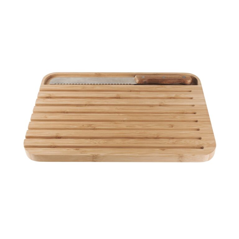 Pebbly Bread Board & Bread Knife Set