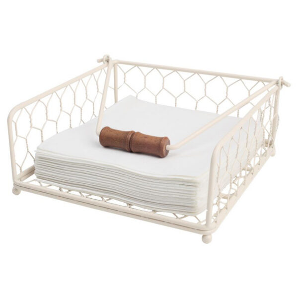 T&G Provence Wire Napkin Holder Cream