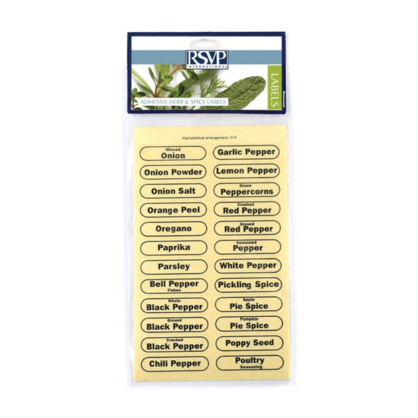 RSVP Clear Spice Labels