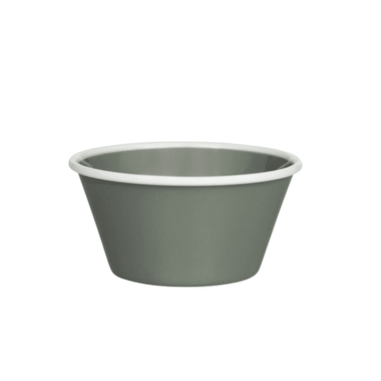 Ryner Melamine Evoke Grey with White Rim Bowl 475ml