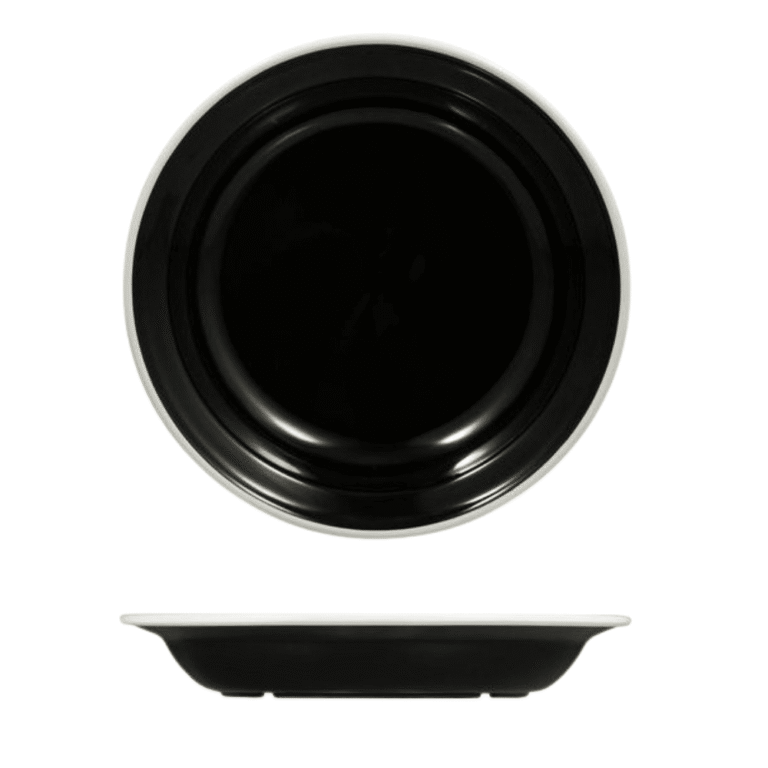 Ryner Melamine Evoke White Rim Deep Plate 20cm