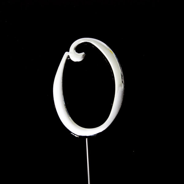 Cake & Candle Plain 7cm Number 0 Cake Topper