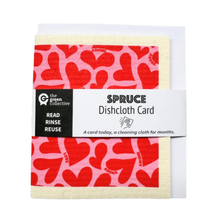SPRUCE Dishcloth Gift Card Hearts