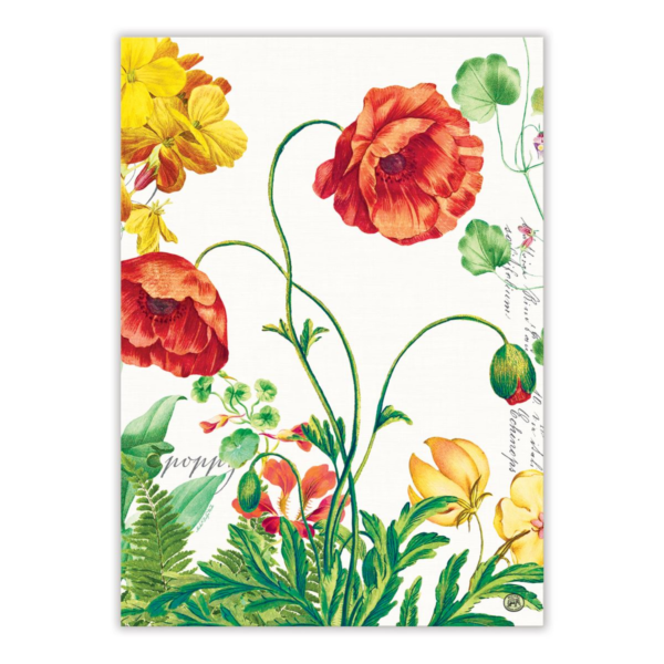 Michel Design Poppies and Posies Tea Towel