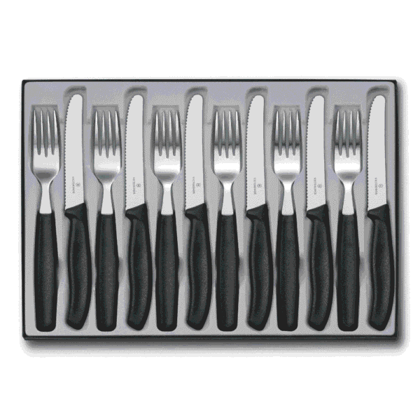 Victorinox Swiss Classic 12 Piece Cutlery Set Black