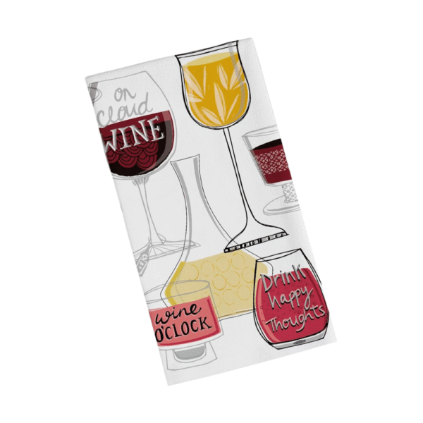 WerkShoppe Cotton Tea Towel Wine Time
